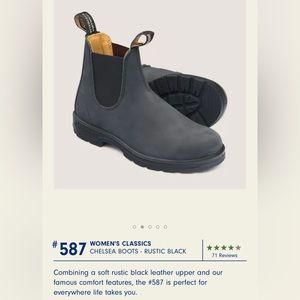 Blundtstone Women’s Classic Chelsea Boots - Rustic Black #587